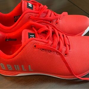 NoBull Red Fabric NEW Superfabric workout gym lifting shoes men’s 9.5/womens 11